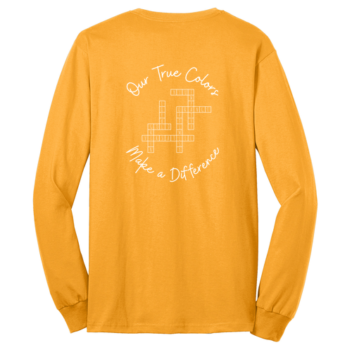 True Colors Long Sleeve 50/50 T Shirt -- Gold