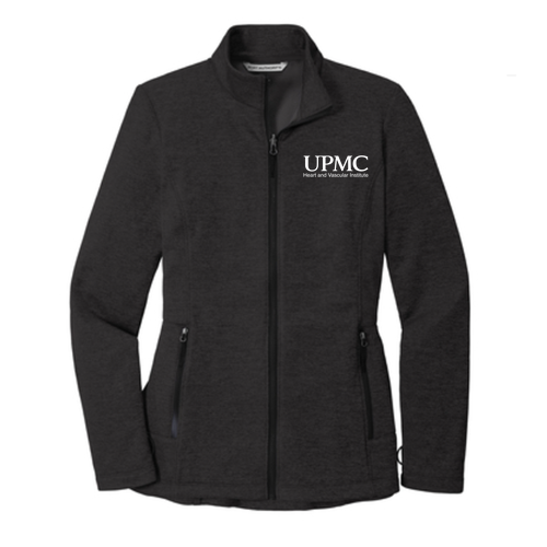 HVI Port Authority Ladies Fleece Jacket -- Deep Black Heather