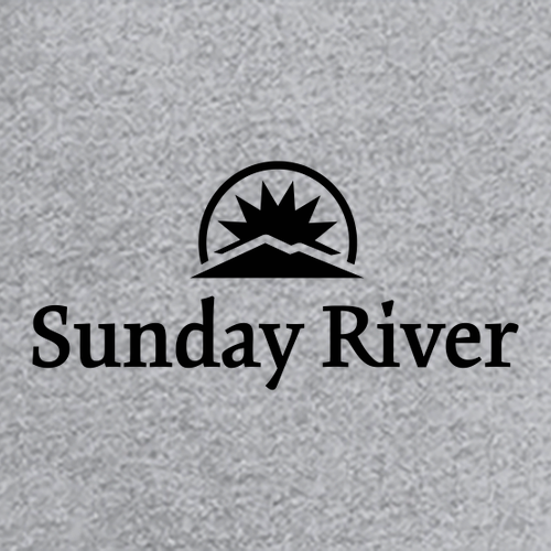 Sunday River Logo 2 Black Ink -- Short Sleeve Heather Grey