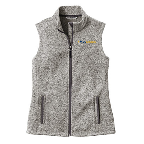 Port Authority Ladies Sweater Fleece Vest -- Grey Heather
