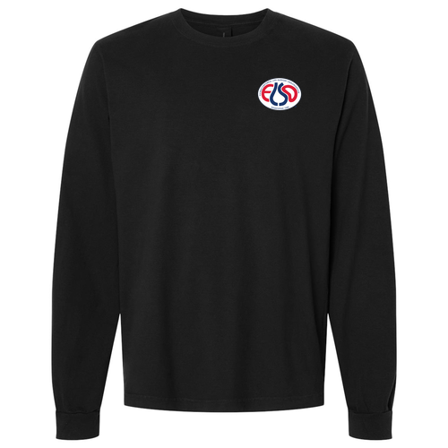 BELLA+CANVAS Unisex Heavyweight Garment-Dyed Long Sleeve Tee -- Black