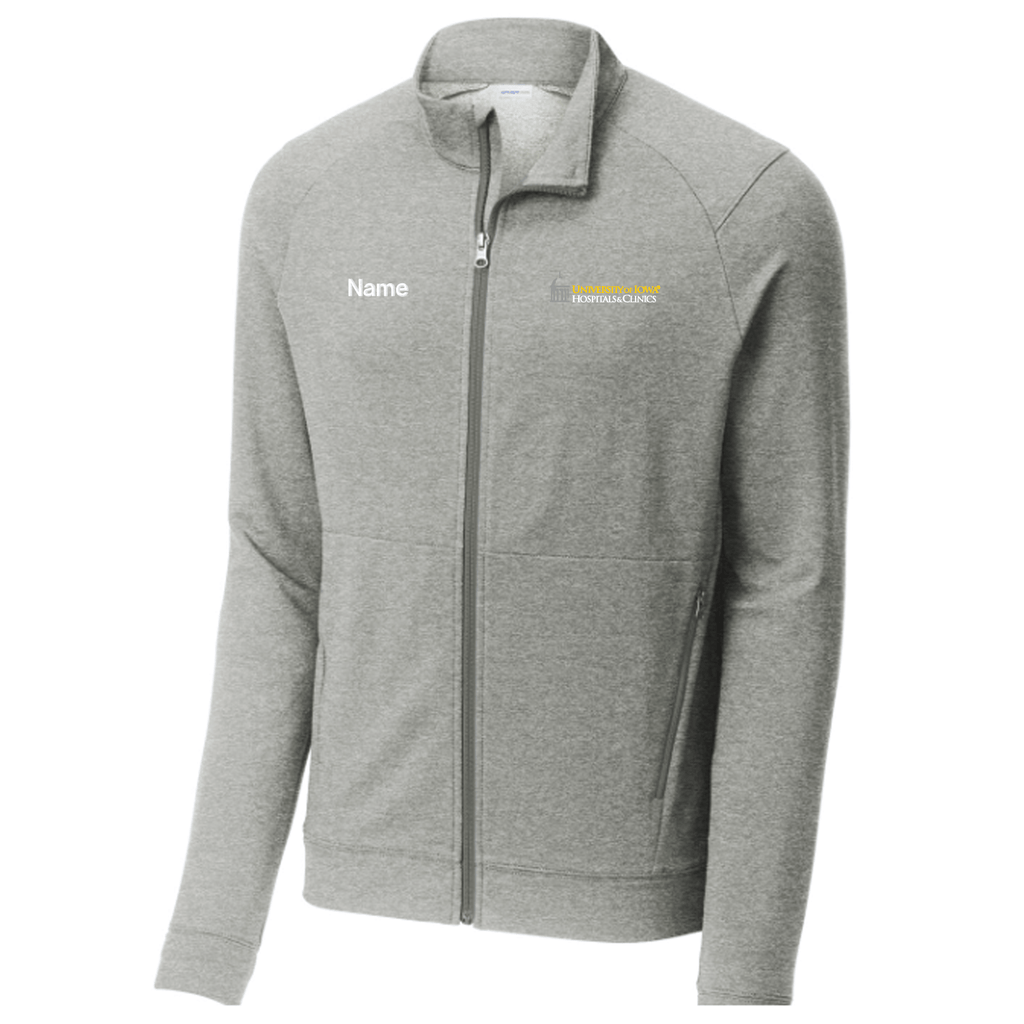Sport-Tek Sport-Wick Flex Fleece Full-Zip -- Light Grey Heather