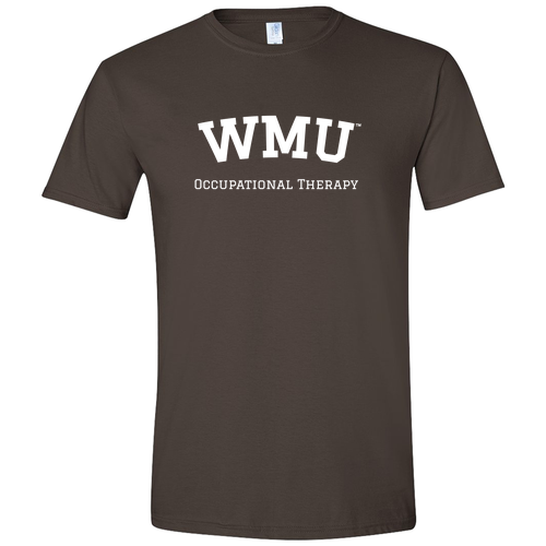 WMU Occupational Therapy Gildan SoftStyle T-Shirt -- Dark Chocolate