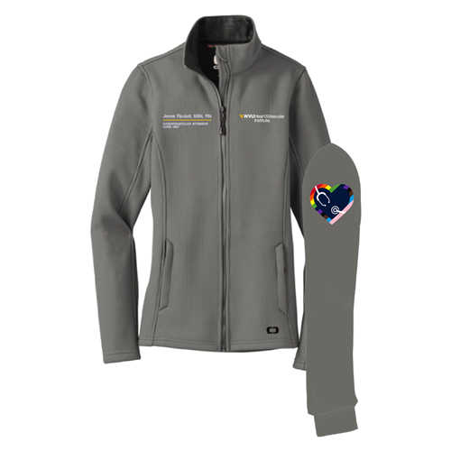 Gender Care Heart OGIO Ladies Grit Fleece Jacket -- Gear Grey