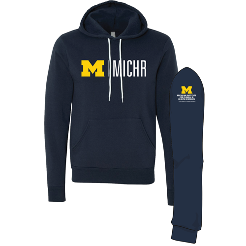 Mens/Unisex Bella Canvas Soft Poly-Cotton Fleece Pullover Hooded Sweatshirt -- Navy