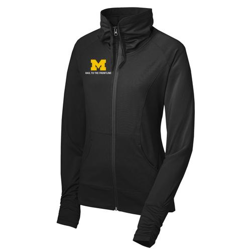 Ladies Sport Tek Sport Wick Stretch Full Zip Jacket -- Black