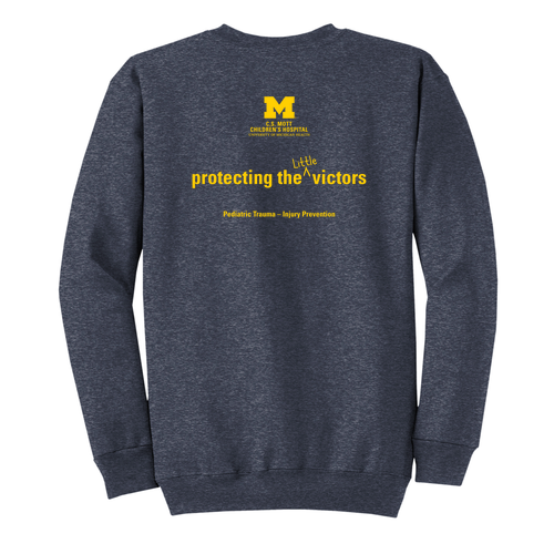 Port and Company Classic Crewneck Sweatshirt -- Heather Navy