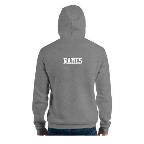 Mens/Unisex Bella Canvas Soft Poly-Cotton Fleece Pullover Hooded Sweatshirt -- Deep Heather, Combo Logo