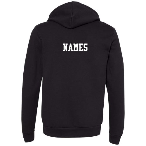 Mens/Unisex Bella Canvas Soft Poly-Cotton Fleece Pullover Hooded Sweatshirt -- Black
