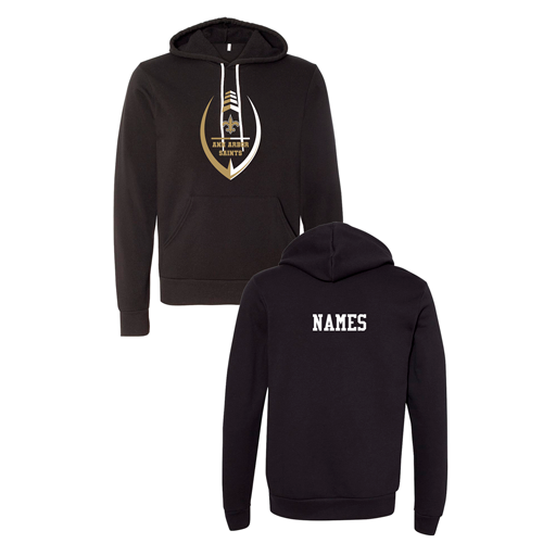 Mens/Unisex Bella Canvas Soft Poly-Cotton Fleece Pullover Hooded Sweatshirt -- Black