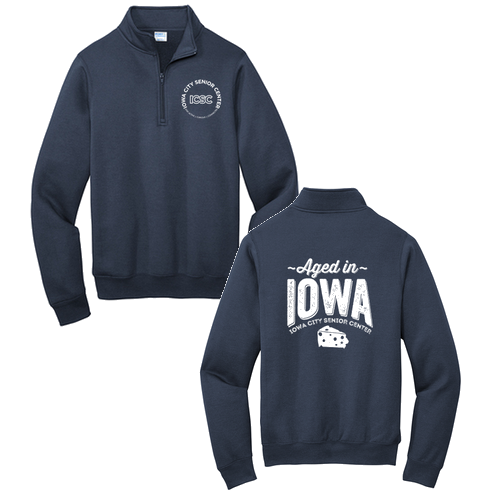 Port and Company Core Fleece Quarter-Zip Pullover Sweatshirt -- Navy