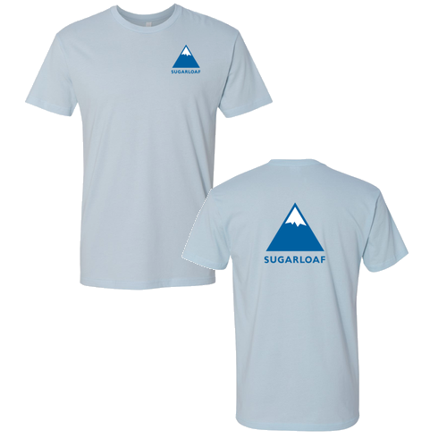 Sugarloaf Logo 2 Blue Ink -- Short Sleeve Light Blue