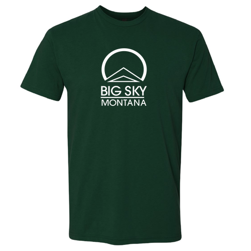 Unisex Next Level Fitted Short Sleeve Tee -- Forest Green  Front Print