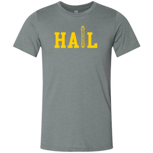 Bella Canvas Soft Fitted Heather CVC T-Shirt -- Heather Blue Storm, Theater Marquee