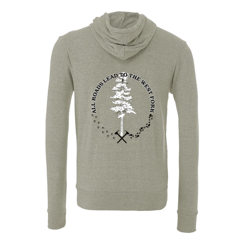 Bella Canvas Unisex Full-Zip Hooded Sweatshirt -- Heather Stone