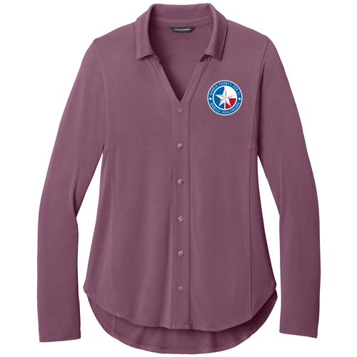 Port Authority Women’s Luxe Knit Button Tunic -- Purple Mist