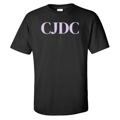 Purple CJDC Front & Back Design -- Gildan Ultra Cotton Basic T-Shirt Black