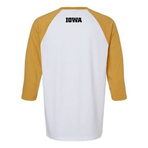 [HIDE] American Apparel CVC Unisex Raglan T-Shirt -- White / Heather Mustard