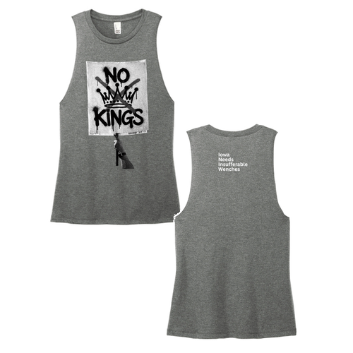 District Women's Perfect Tri Muscle Tank -- Heathered Charcoal