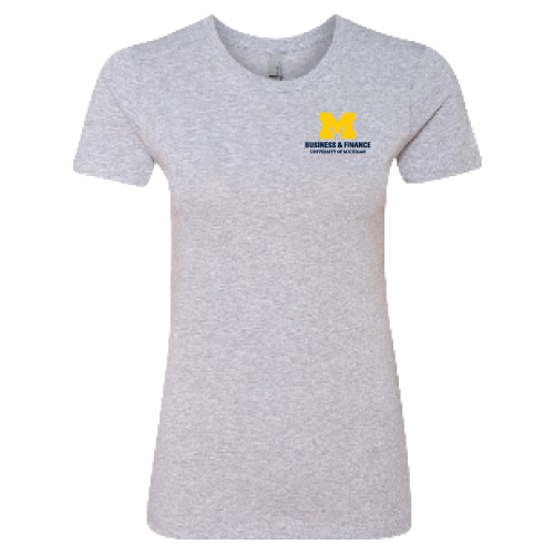 Ladies Next Level Soft Fitted Boyfriend Tee -- Heather Grey
