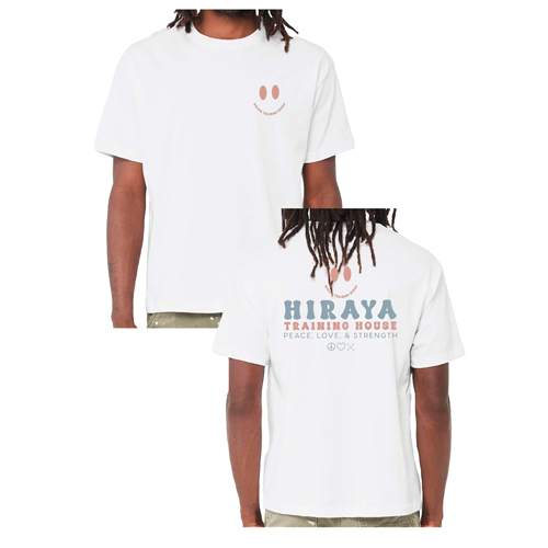 Peace Love Strength Men's Heavy Weight Street Tee-- White