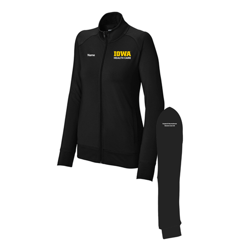 Sport-Tek Ladies Sport-Wick Stretch Full-Zip Cadet Jacket -- Black