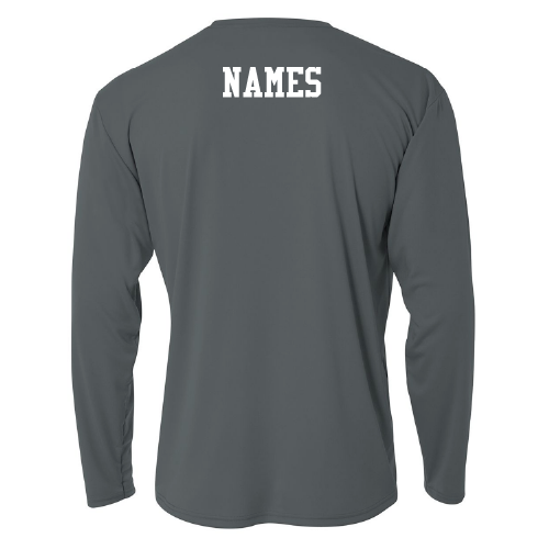 Youth A4 Performance LS Wicking Tee -- Graphite