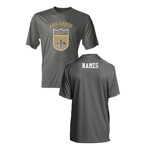 Youth A4 Cooling Performance Wicking Tee -- Graphite