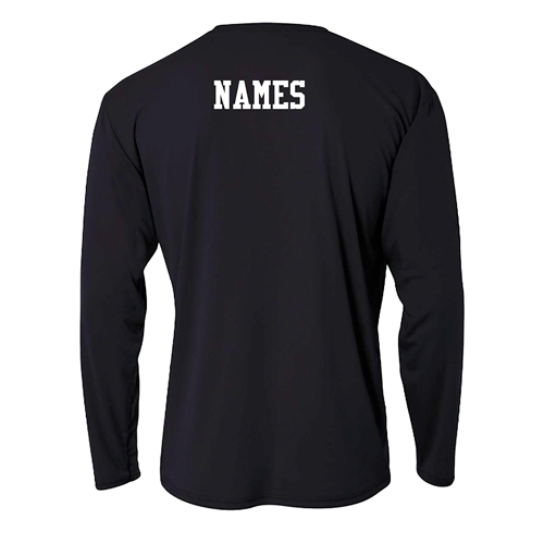 Youth A4 Performance LS Wicking Tee -- Black