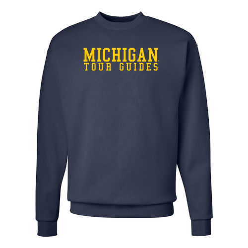 Mens/Unisex Hanes EcoSmart Crewneck Sweatshirt -- Navy