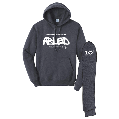 Port and Company Core Fleece Pullover Hooded Sweatshirt -- Heather Navy