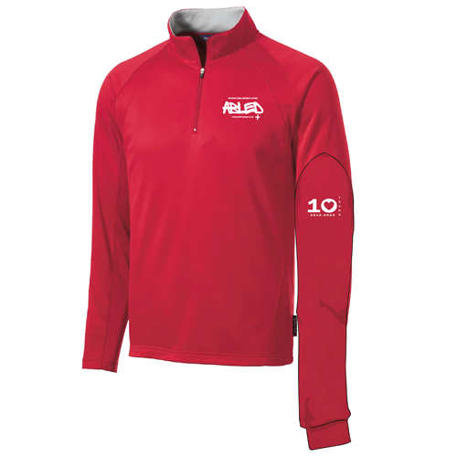 Sport Tek Sportwick Fleece Quarter Zip Pullover -- Deep Red / Silver