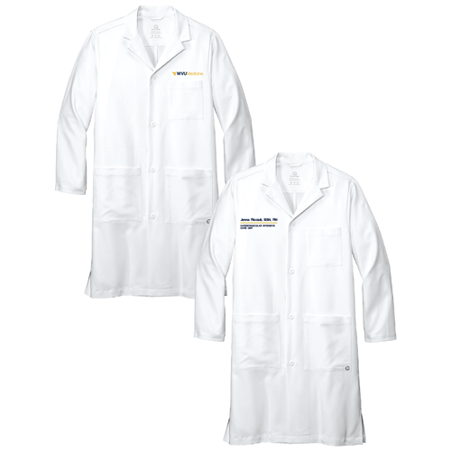 Wonderwink Men's Long Lab Coat -- White