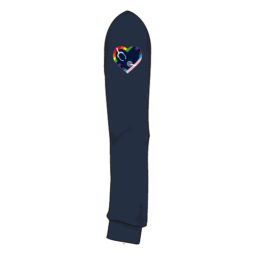 Gender Care Heart Port and Company Core Fleece Quarter-Zip Pullover Sweatshirt -- Navy