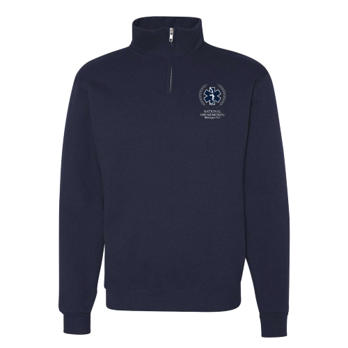National EMS Memorial Unisex 1/4 Zip Navy Blue