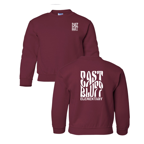 Gildan Heavy Blend Youth Crew Neck Sweatshirt -- Maroon