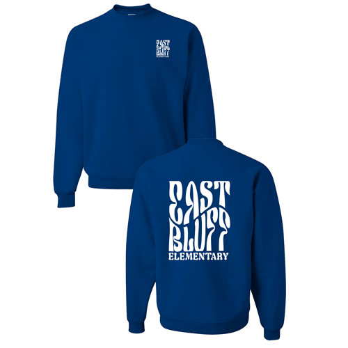 Jerzees 8 Oz., 50/50 Nublend Fleece Crew -- Royal