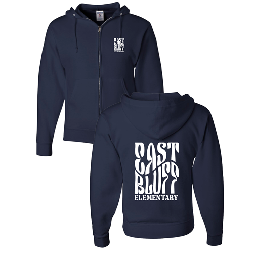 Jerzees Full Zip Hooded Sweatshirt -- J Navy