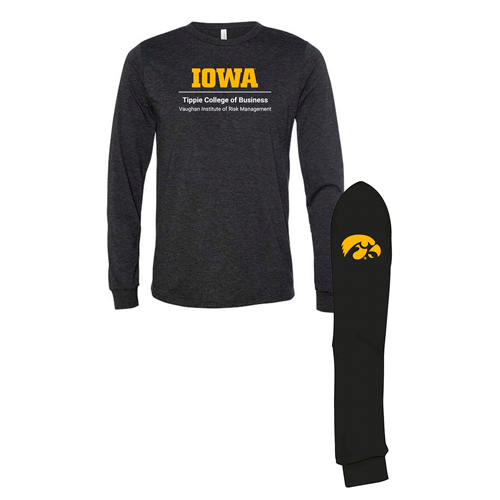 Bella+Canvas Unisex Triblend Long Sleeve Tee -- Charcoal Black Triblend