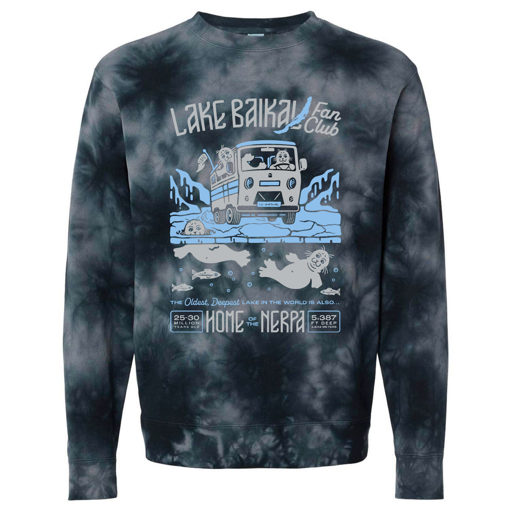 Independent Trading Midweight Tie-Dyed Sweatshirt -- Tie Dye Black