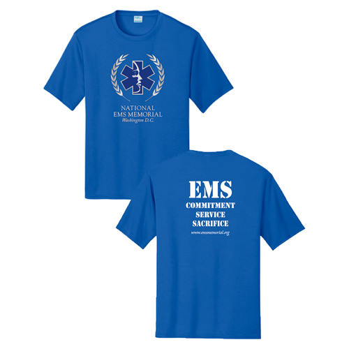 National EMS Memorial Unisex Performance Tee Royal Blue