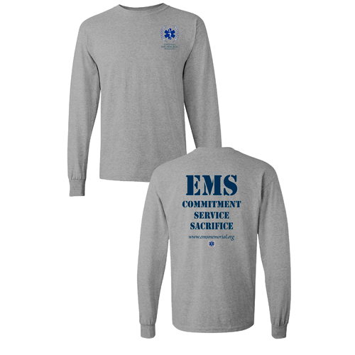 National EMS Memorial Unisex Long-Sleeve Tee Sport Grey