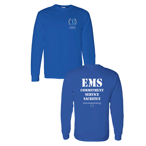 National EMS Memorial Unisex Long-Sleeve Tee Royal Blue