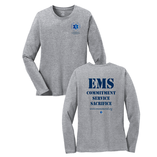 National EMS Memorial Ladies Long-Sleeve Tee Athletic Heather