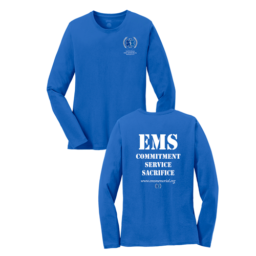 National EMS Memorial Ladies Long-Sleeve Tee Royal