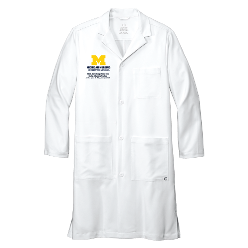 Wonderwink Men's Long Lab Coat -- White