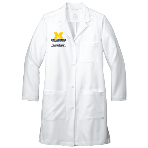 Wonderwink Women's Long Lab Coat -- White
