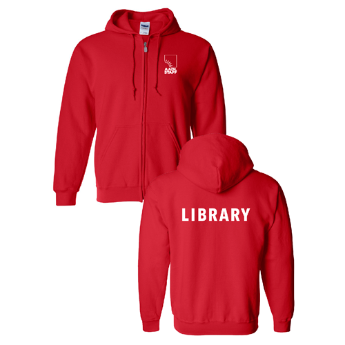 Regular Gildan Full Zip Hooded Sweatshirt -- Red