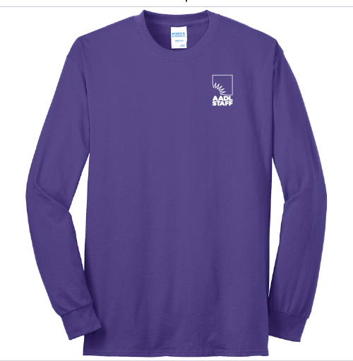 Regular Port and Company Long Sleeve 50/50 T Shirt -- Purple