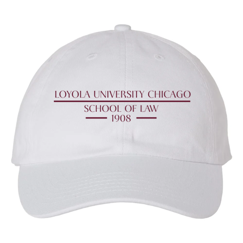 School Of Law Est. 1908 Unstructured Hat -- White